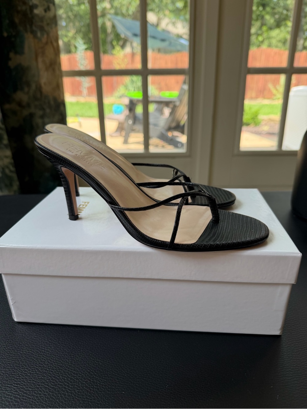 Black Strappy Stiletto Heels - Sleek Minimalist Sandals